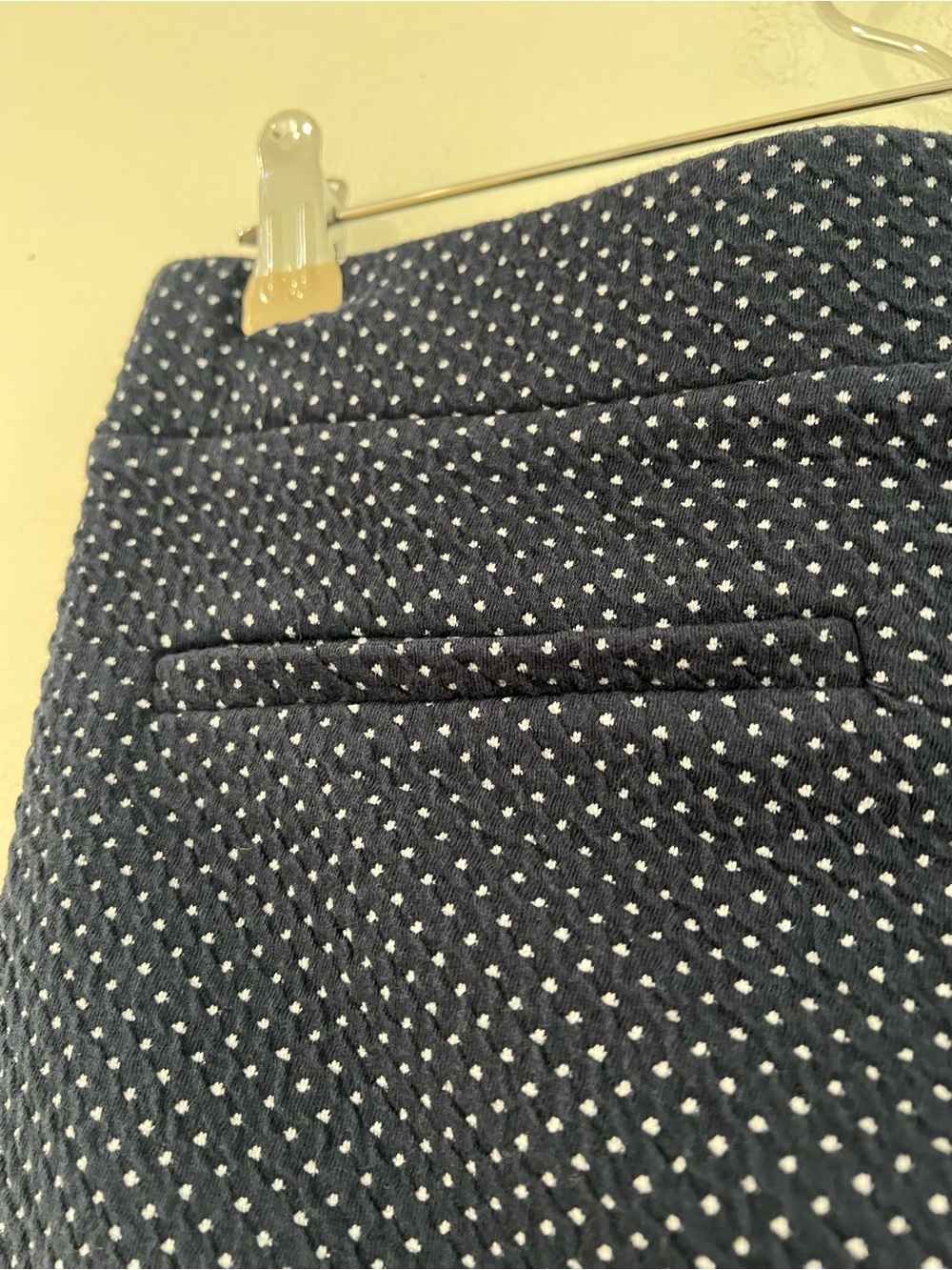 Michael Kors Navy Polka Dot Stretch Leggings with Gold Logo - Picture 8 of 11